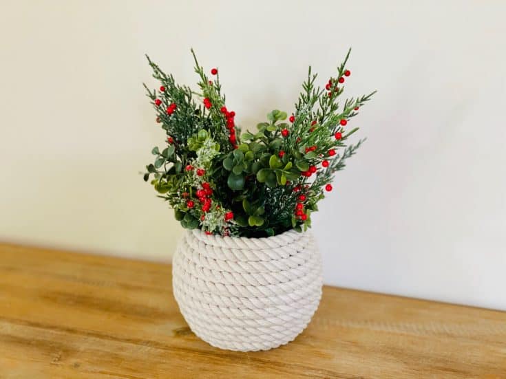 Pretty Rope Christmas Vase